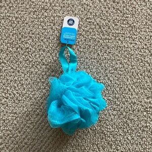 NEW one + other Cleansing Bath Poof Loofah Blue Turquoise NWT